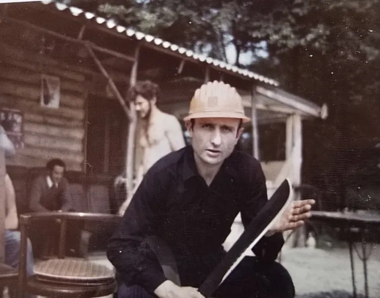 Il Re durante la costruzione della Pora Cà, 1967