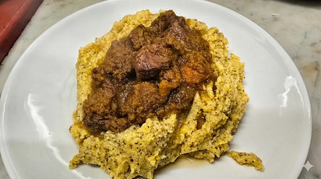 Cinghiale con Polenta Taragna